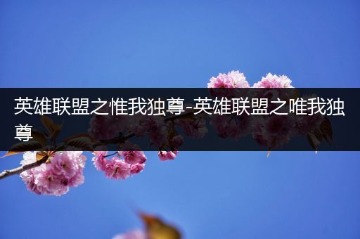 英雄联盟之惟我独尊-英雄联盟之唯我独尊