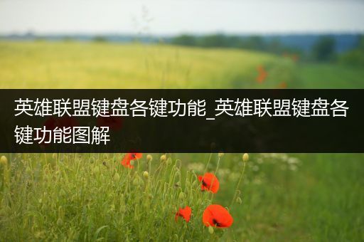 英雄联盟键盘各键功能_英雄联盟键盘各键功能图解