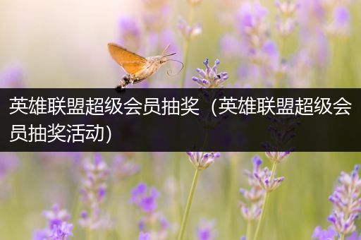 英雄联盟超级会员抽奖（英雄联盟超级会员抽奖活动）