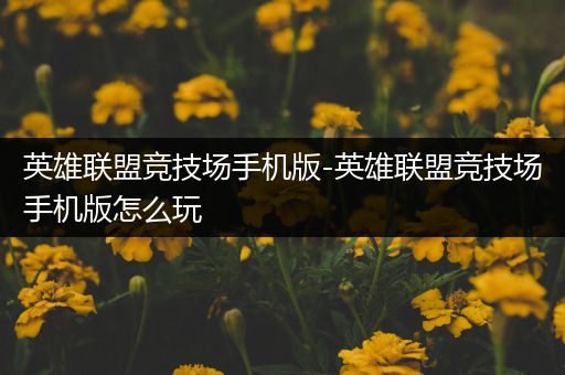 英雄联盟竞技场手机版-英雄联盟竞技场手机版怎么玩