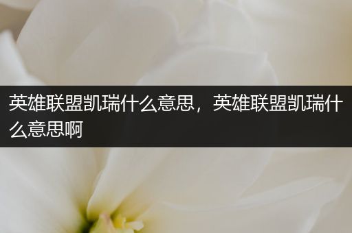 英雄联盟凯瑞什么意思，英雄联盟凯瑞什么意思啊