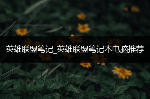 英雄联盟笔记_英雄联盟笔记本电脑推荐