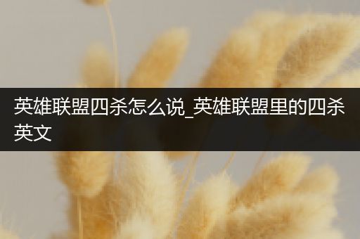 英雄联盟四杀怎么说_英雄联盟里的四杀英文