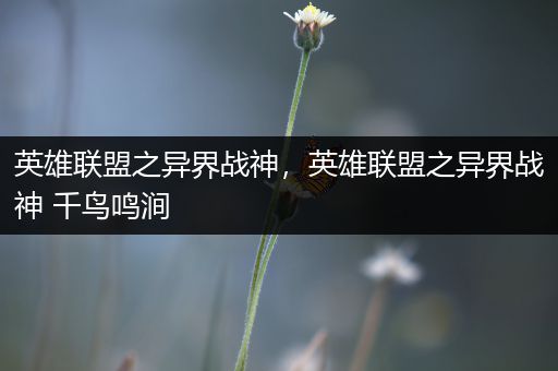 英雄联盟之异界战神，英雄联盟之异界战神 千鸟鸣涧