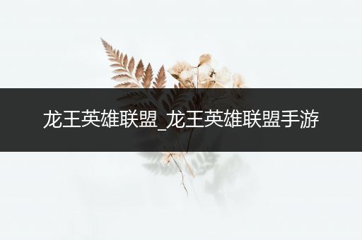 龙王英雄联盟_龙王英雄联盟手游