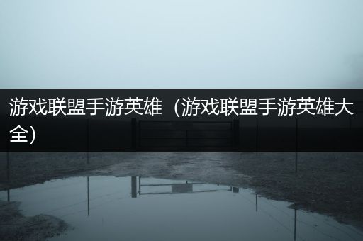 游戏联盟手游英雄（游戏联盟手游英雄大全）