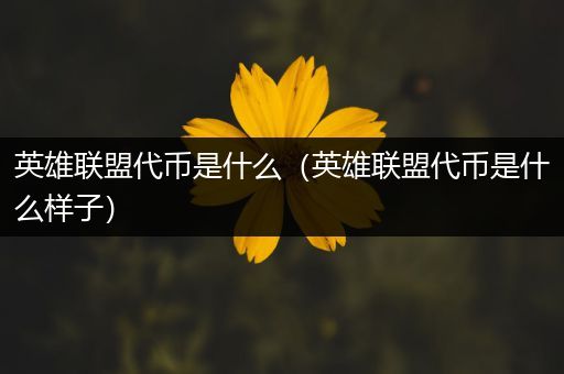 英雄联盟代币是什么（英雄联盟代币是什么样子）