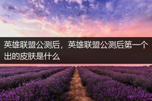 英雄联盟公测后，英雄联盟公测后第一个出的皮肤是什么