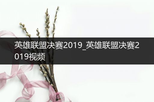 英雄联盟决赛2019_英雄联盟决赛2019视频