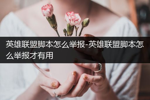 英雄联盟脚本怎么举报-英雄联盟脚本怎么举报才有用