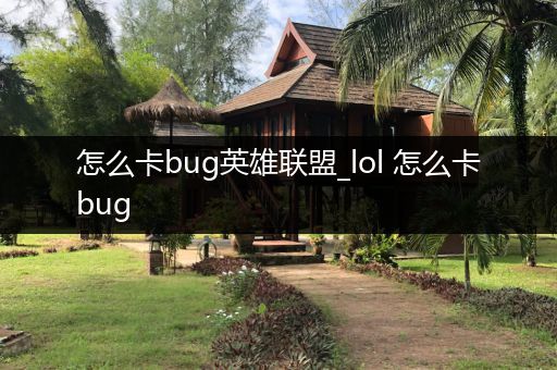 怎么卡bug英雄联盟_lol 怎么卡bug