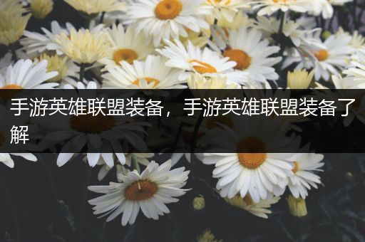 手游英雄联盟装备，手游英雄联盟装备了解