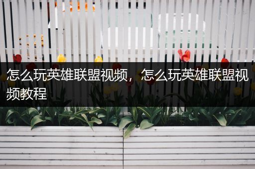 怎么玩英雄联盟视频，怎么玩英雄联盟视频教程