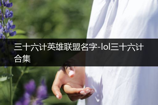 三十六计英雄联盟名字-lol三十六计合集
