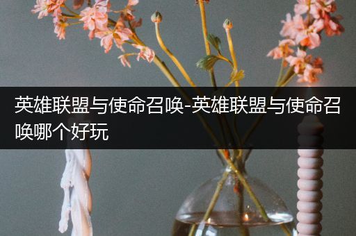 英雄联盟与使命召唤-英雄联盟与使命召唤哪个好玩