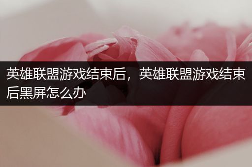 英雄联盟游戏结束后，英雄联盟游戏结束后黑屏怎么办