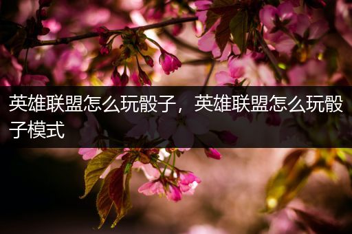 英雄联盟怎么玩骰子，英雄联盟怎么玩骰子模式