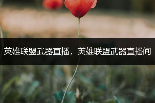 英雄联盟武器直播，英雄联盟武器直播间