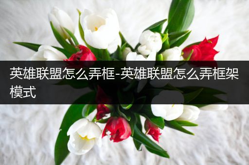 英雄联盟怎么弄框-英雄联盟怎么弄框架模式