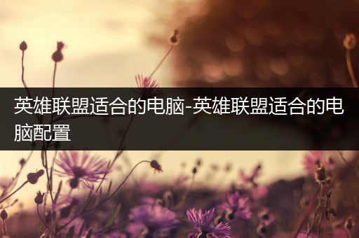 英雄联盟适合的电脑-英雄联盟适合的电脑配置